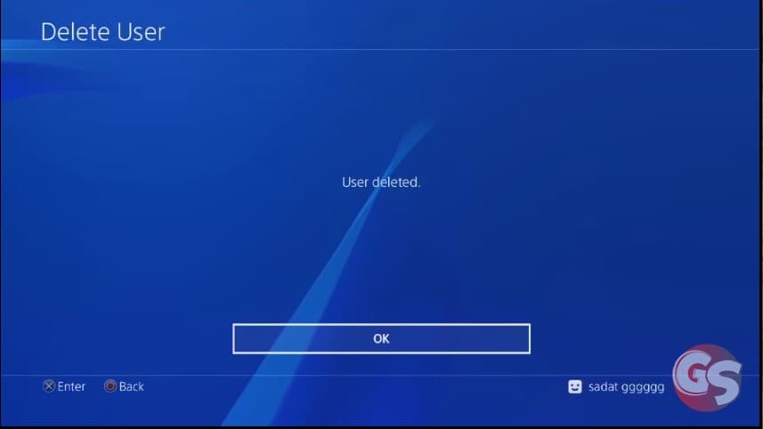 پاك كردن يوزر در ps4